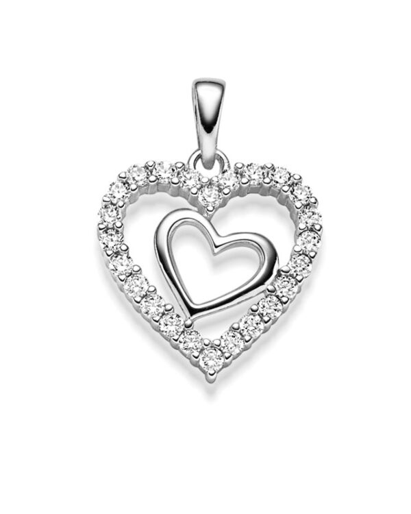 triagra Anhänger aus rhodiniertem Silber – Moderner Schmuck